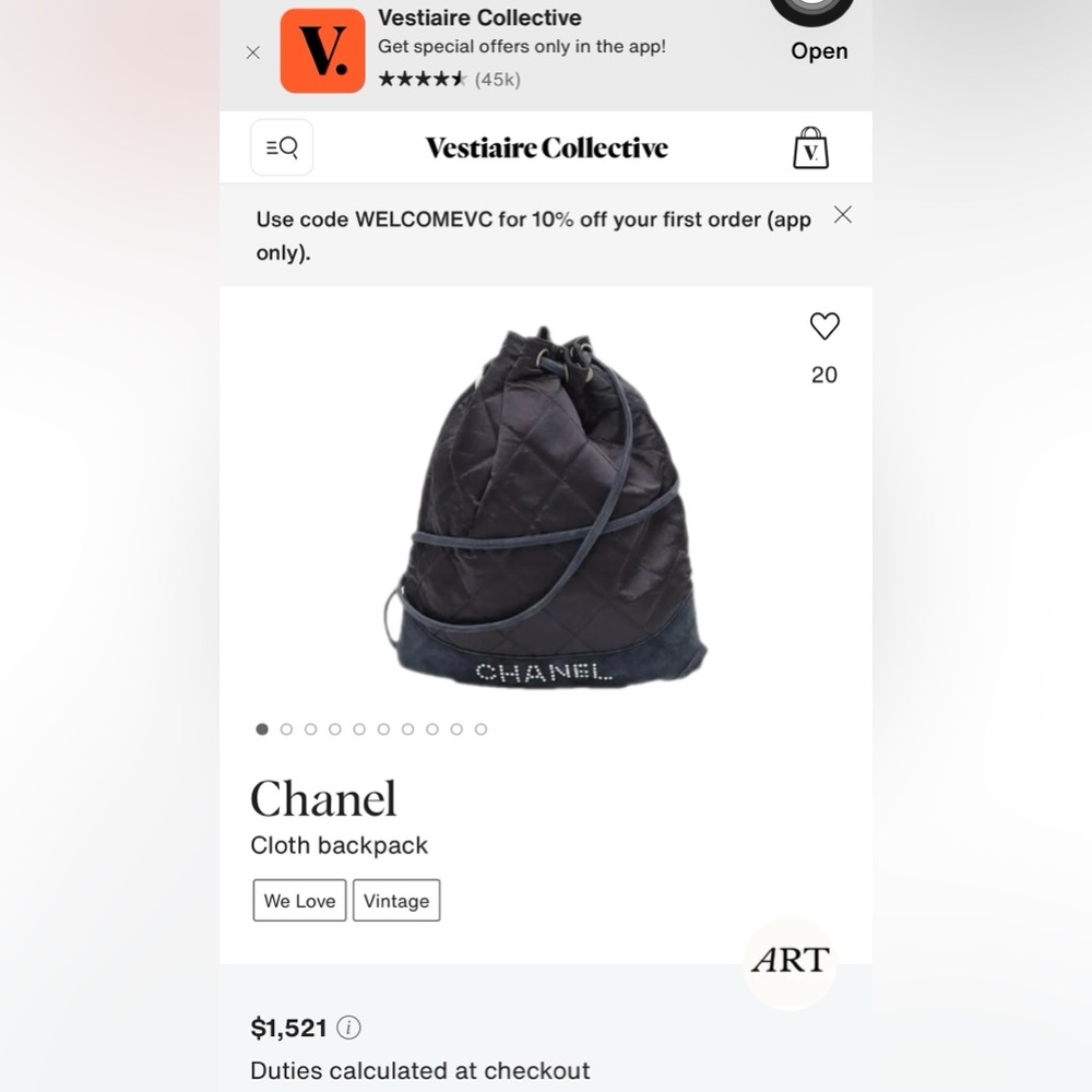 Chanel Backpack Drawstring Nylon - Picture 9 of 11